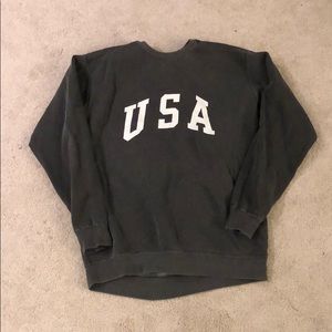 USA Comfort colors gray crewneck